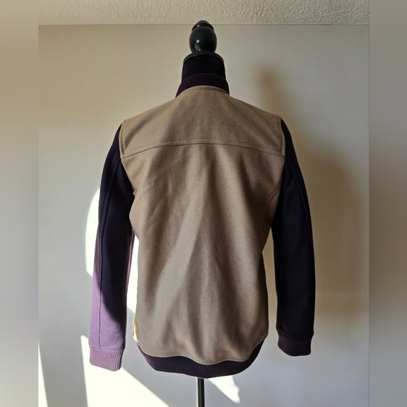 NWT All Saints Women's Size 6 Lucas Varsity Bomber Jacket Wool. - Picture 2 of 9